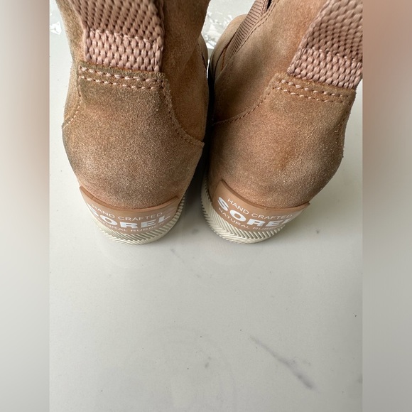 Sorel Out 'N' About Slip-On Wedge Booties for Ladies Tawny Buff/Chalk 8 - Picture 4 of 10